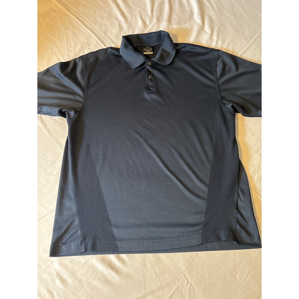 Nike Golf Polo Shirt Mens Medium Navy Blue Excellent Dri-FIT Mesh Sport Top